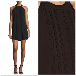NWT A.L.C. Black Scallop Halter Shift Dress 4